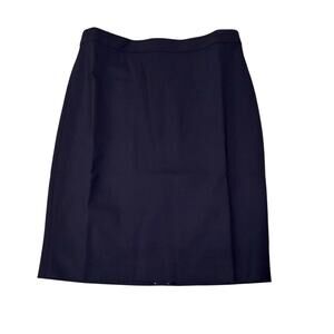 NWT J.Crew Italian Wool Stretch Pencil Skirt Navy Blue 0P Tollegno 1900